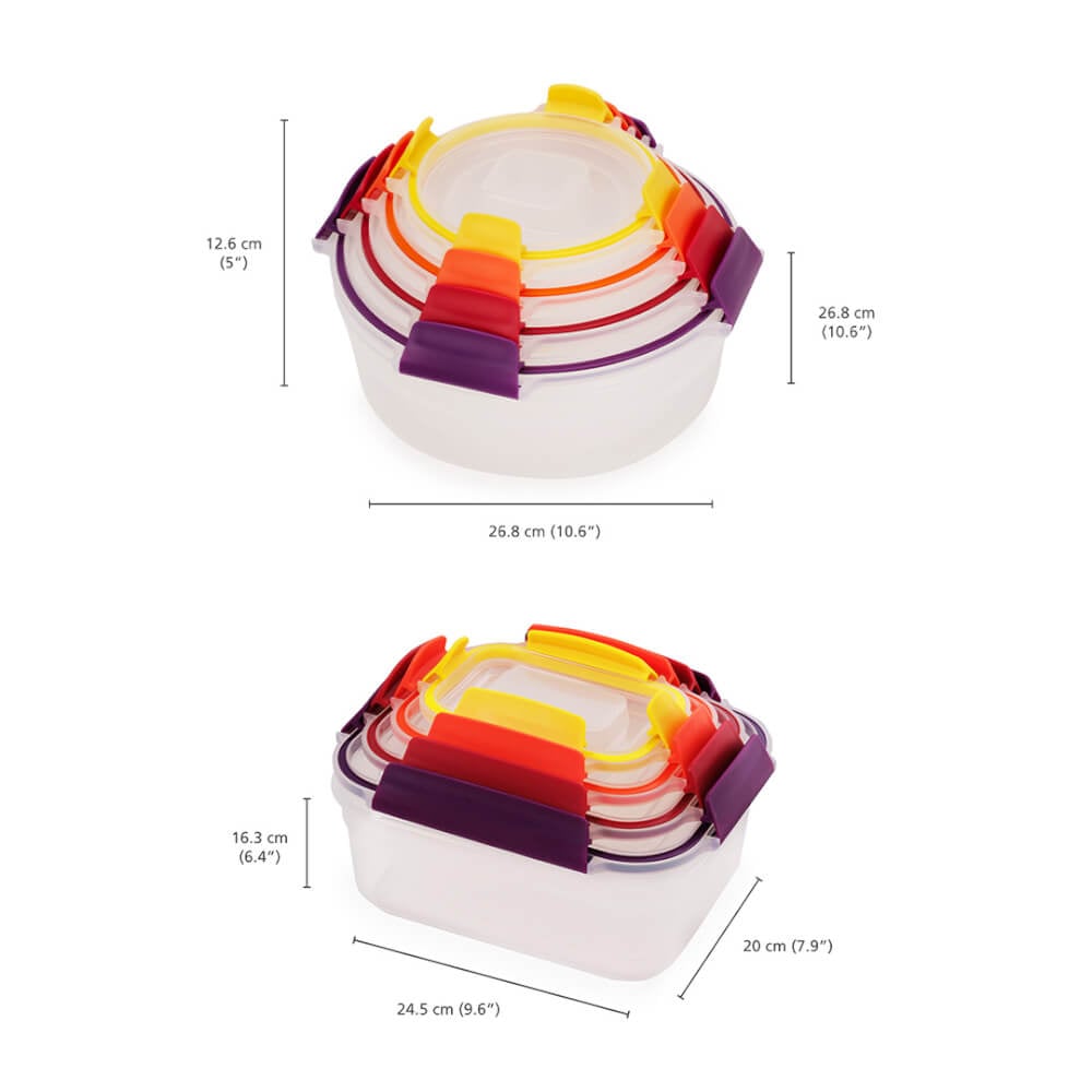 กล่องเก็บอาหาร JOSEPH JOSEPH คละไซส์ 8 ชิ้น รุ่น NEST LOCK N1000013_2
